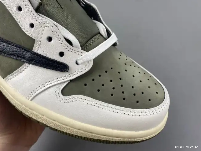 Cheap MEDIUM 1 TRAVIS JORDAN OLIVE LOW DM7866-200 X AIR SCOTT OG 0505